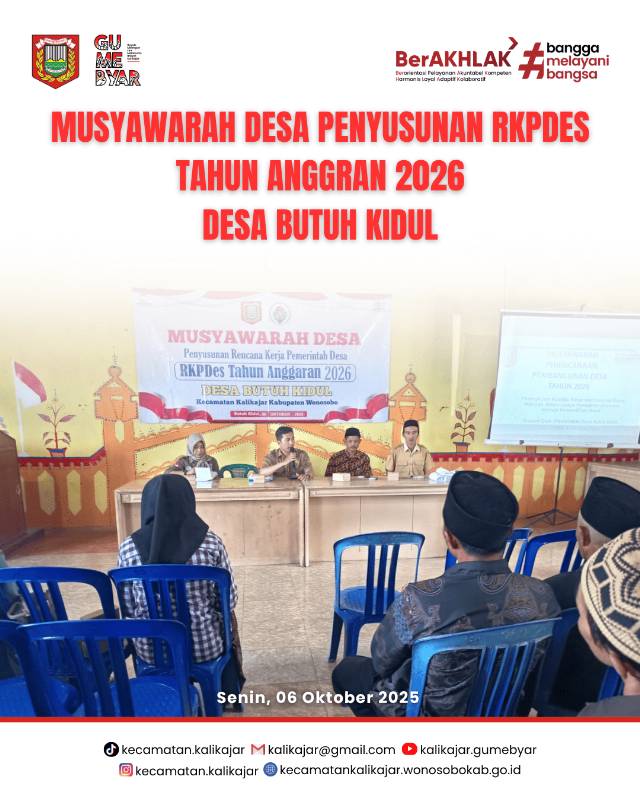 Musyawarah Desa Penyusunan RKPDes Tahun Anggaran 2026 Desa Butuh Kidul